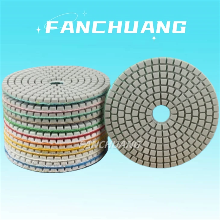 4 Inch 100mm Wet Resin Bond Flexible Marble Floor Grinding Wheel Polishing Granite Pads